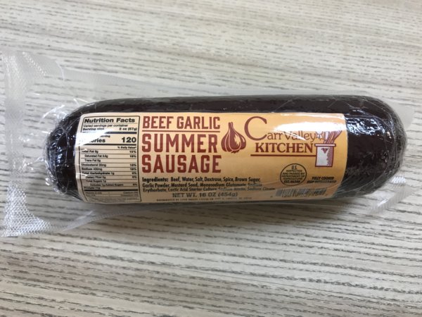 Garlic Beef Summer Sausage 16 oz
